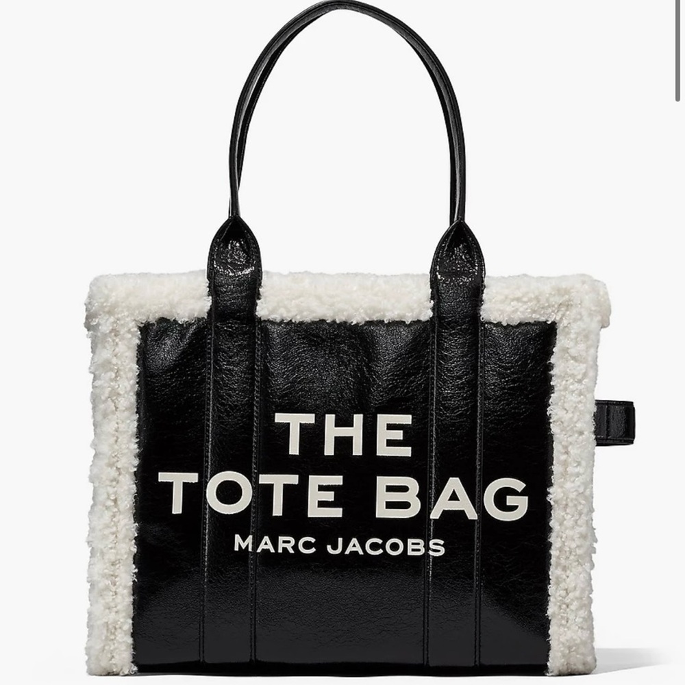 Marc Jacobs Faux Fur Leather Tote Bag (Large)